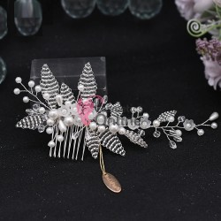 Tiara Ti010GG Luxury argintie pentru mirese cu Crystale HandMade cu pini